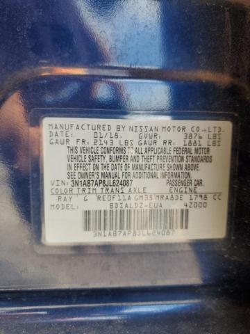 3N1AB7AP8JL624087 Nissan SENTRA S