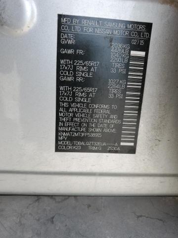 KNMAT2MT3FP538915 Nissan ROGUE S