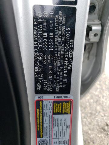 KNADM4A34F6457015 KIA RIO LX