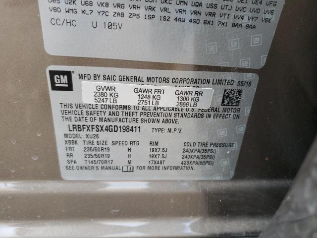 2016 BUICK ENVISION P - LRBFXFSX4GD198411