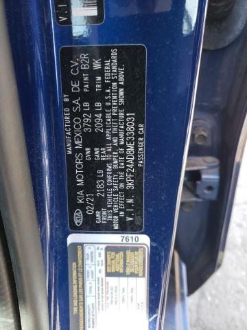 3KPF24AD8ME338031 KIA FORTE FE