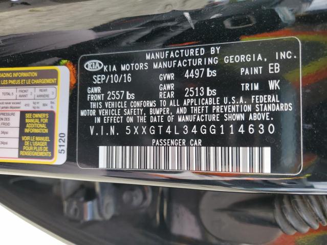 5XXGT4L34GG114630 KIA Optima Lx