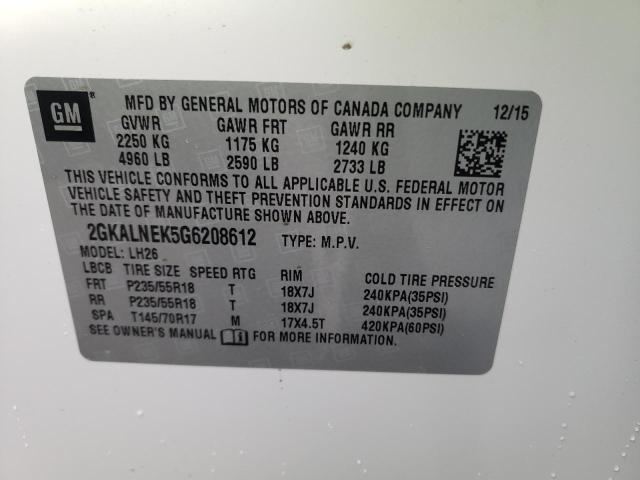 2GKALNEK5G6208612 GMC Terrain Sle