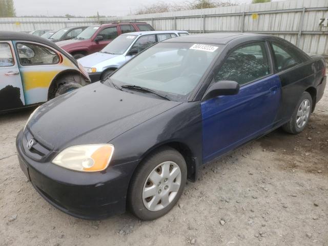 Salvage cars for sale from Copart Arlington, WA: 2002 Honda Civic EX