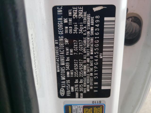 5XYPG4A55GG163498 KIA SORENTO LX