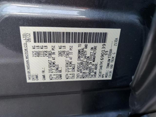 5N1BT3AB7PC690139 Nissan ROGUE S