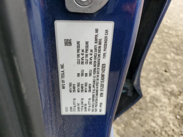 5YJ3E1EA0NF142928 Tesla MODEL 3