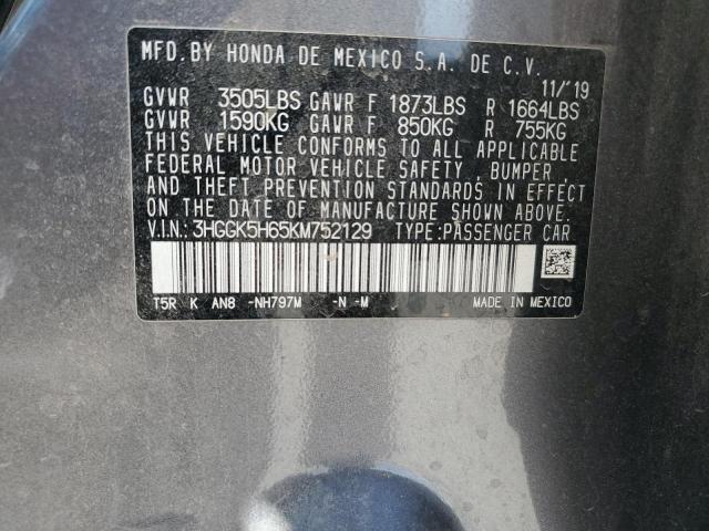 2019 HONDA FIT SPORT - 3HGGK5H65KM752129