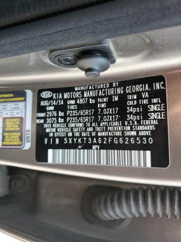 5XYKT3A62FG626530 KIA SORENTO LX