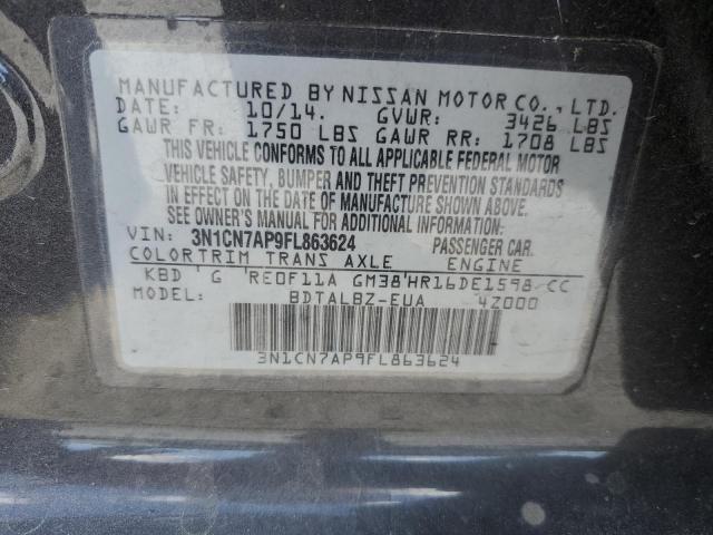 3N1CN7AP9FL863624 Nissan VERSA S