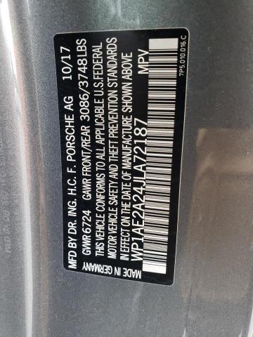 2018 PORSCHE CAYENNE SE - WP1AE2A24JLA72187