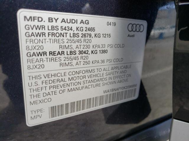 WA1BNAFY0K2096856 2019 AUDI Q5, photo no. 14