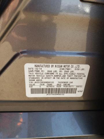 2019 Infiniti Q50 Luxe VIN: JN1EV7AR2KM590102 Lot: 55612764