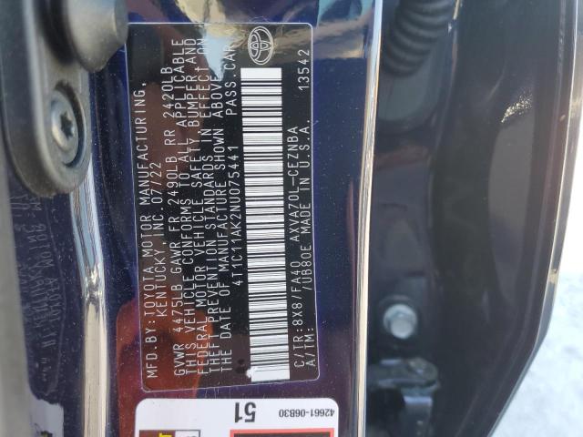 2022 TOYOTA CAMRY LE - 4T1C11AK2NU075441