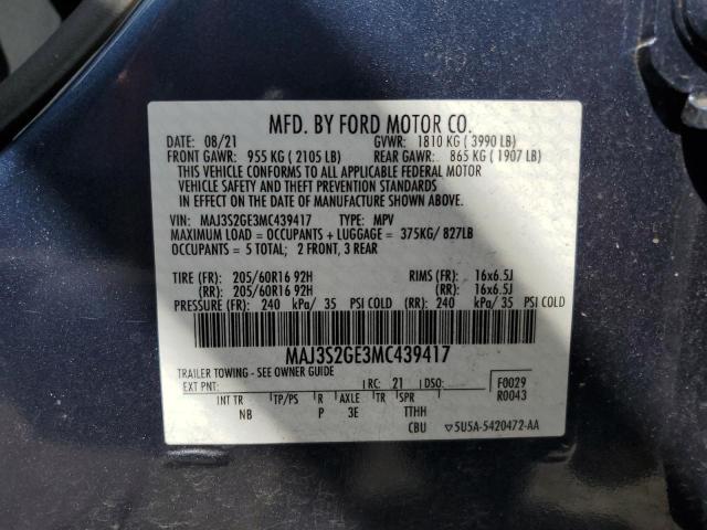 2021 Ford Ecosport Se VIN: MAJ3S2GE3MC439417 Lot: 56640714