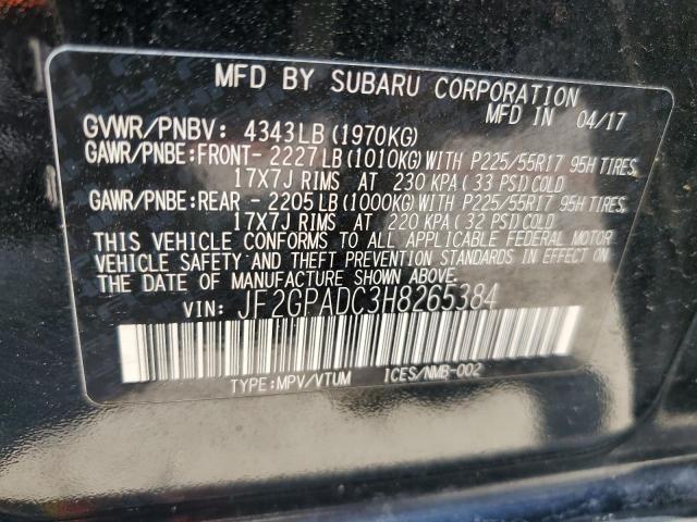 2017 Subaru Crosstrek Premium VIN: JF2GPADC3H8265384 Lot: 54028004