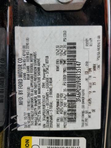 VIN 3FA6P0UU9JR135147 2018 Ford Fusion, S Hybrid no.12