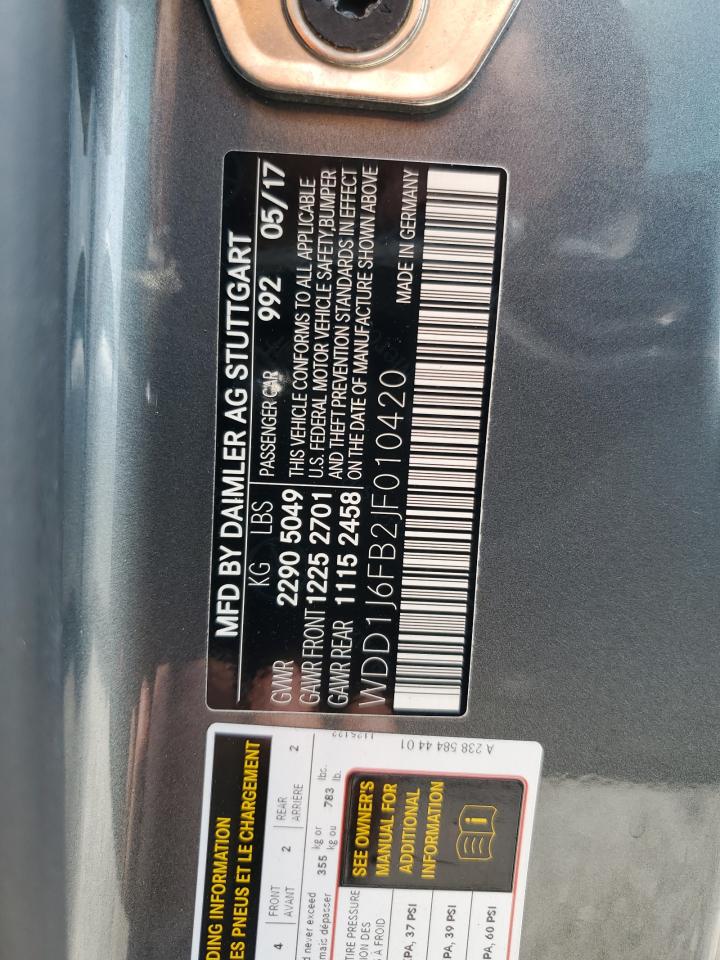 WDD1J6FB2JF010420 2018 Mercedes-Benz E 400