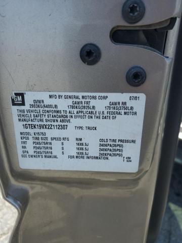 2002 GMC New Sierra K1500 VIN: 1GTEK19VX2Z112307 Lot: 56460314