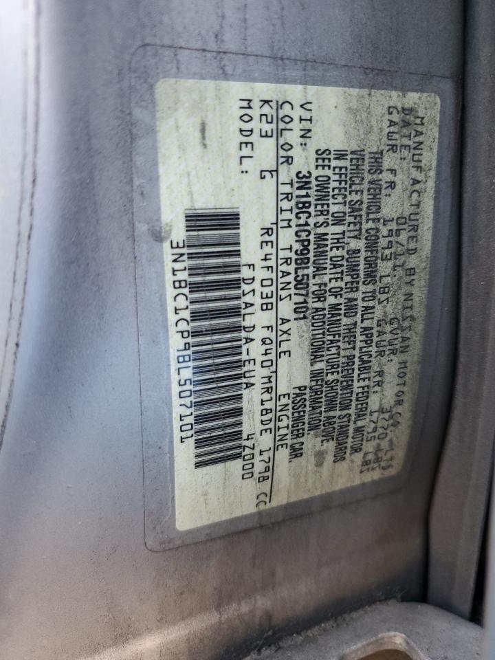 3N1BC1CP9BL507101 2011 Nissan Versa S