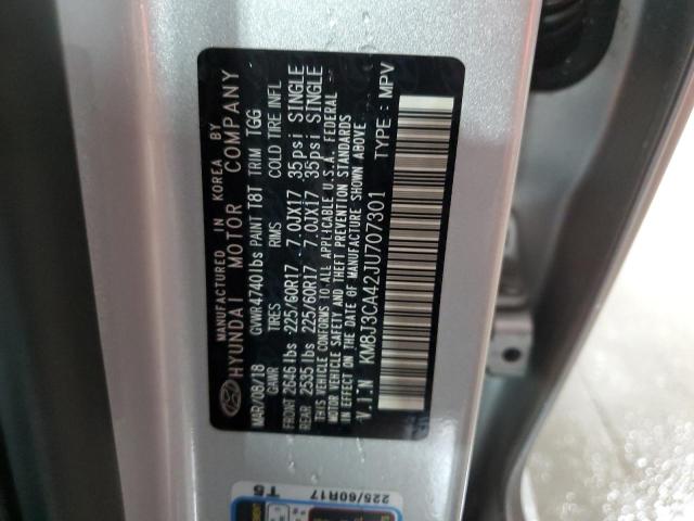 2018 Hyundai Tucson Sel VIN: KM8J3CA42JU707301 Lot: 53890804