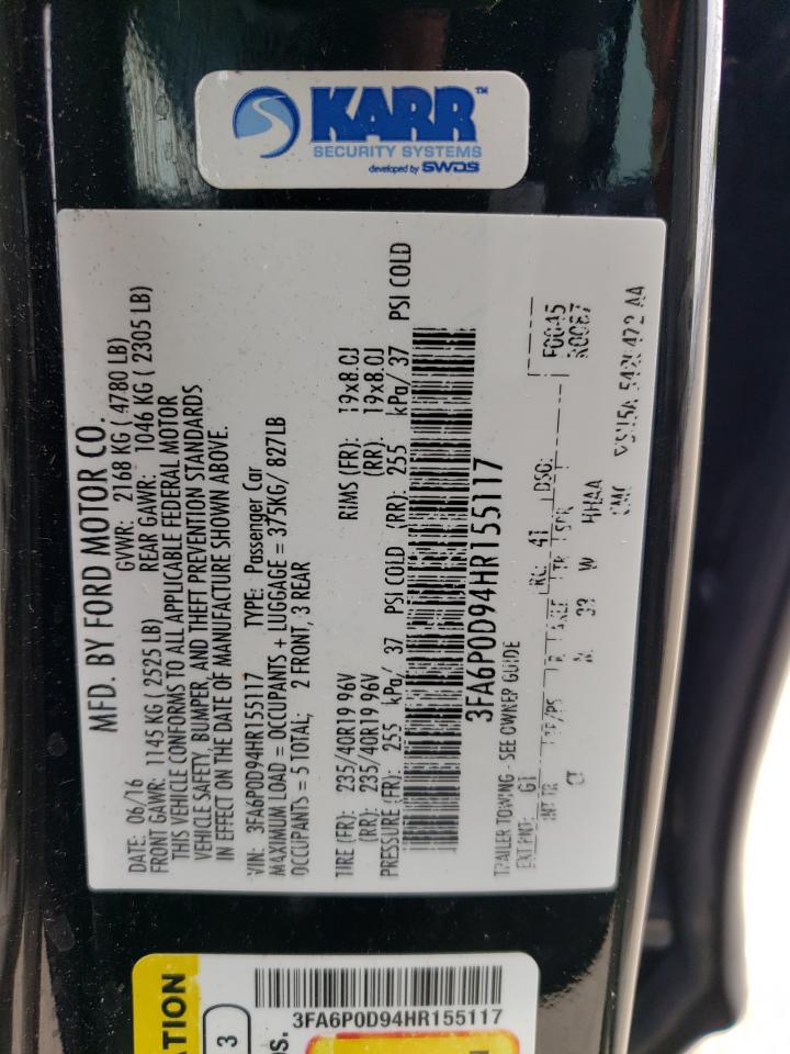 3FA6P0D94HR155117 FORD FUSION 2017