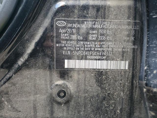 2019 Hyundai Elantra Sel VIN: 5NPD84LF5KH494332 Lot: 54486914