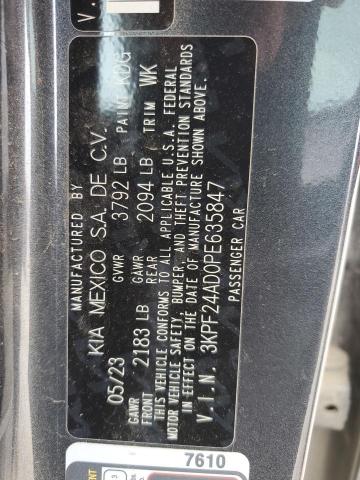 2023 Kia Forte Lx VIN: 3KPF24AD0PE635847 Lot: 56276744