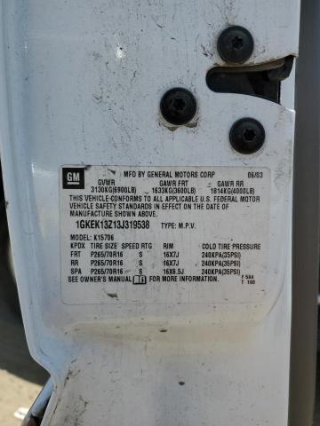 2003 GMC Yukon VIN: 1GKEK13Z13J319538 Lot: 55730184