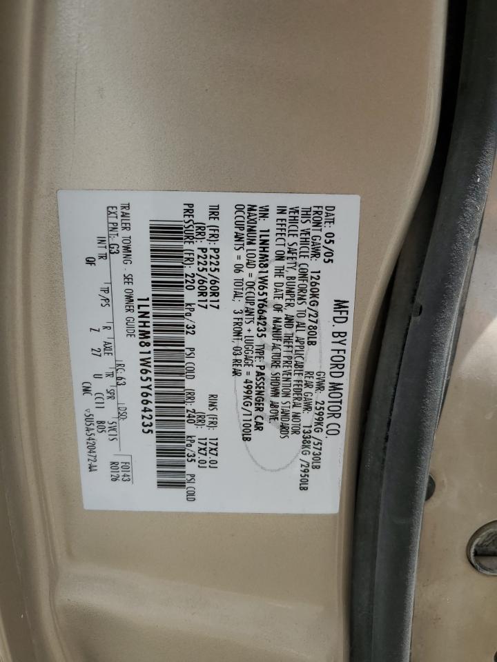 1LNHM81W65Y664235 2005 Lincoln Town Car Signature