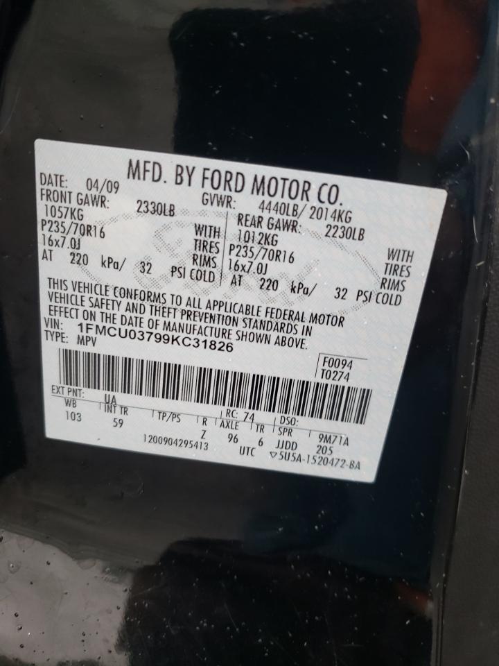 1FMCU03799KC31826 2009 Ford Escape Xlt