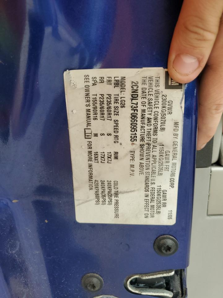 2CNDL73F066095155 2006 Chevrolet Equinox Lt