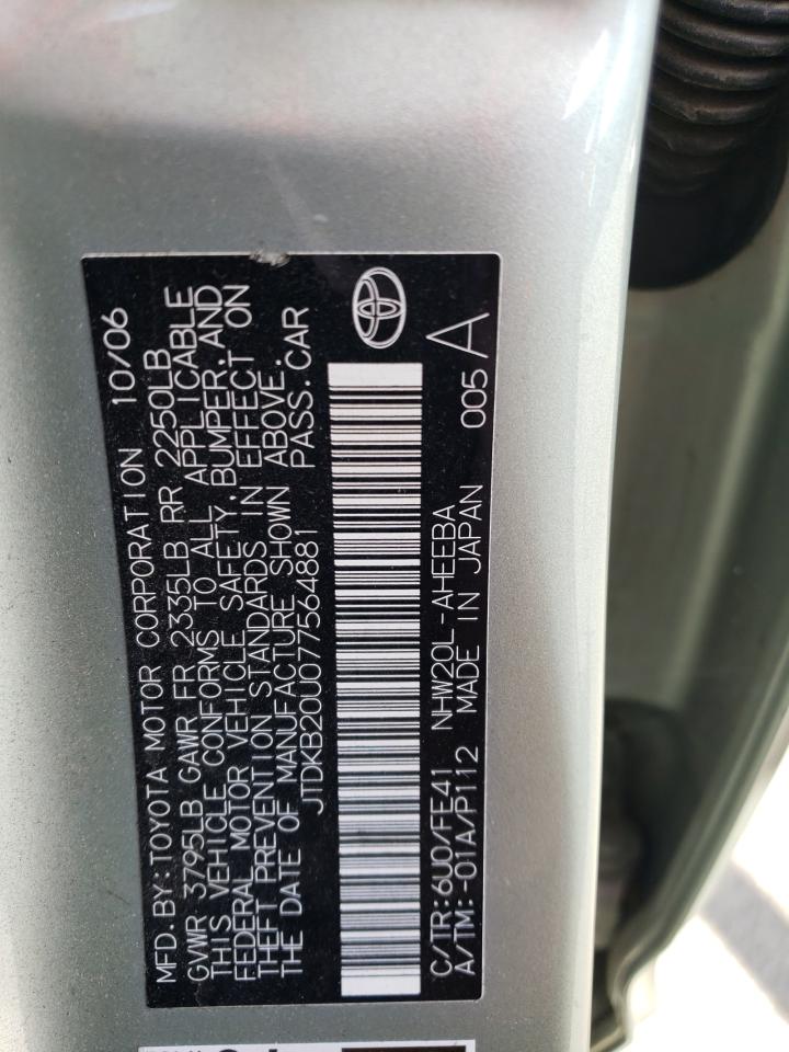 JTDKB20U077564881 2007 Toyota Prius