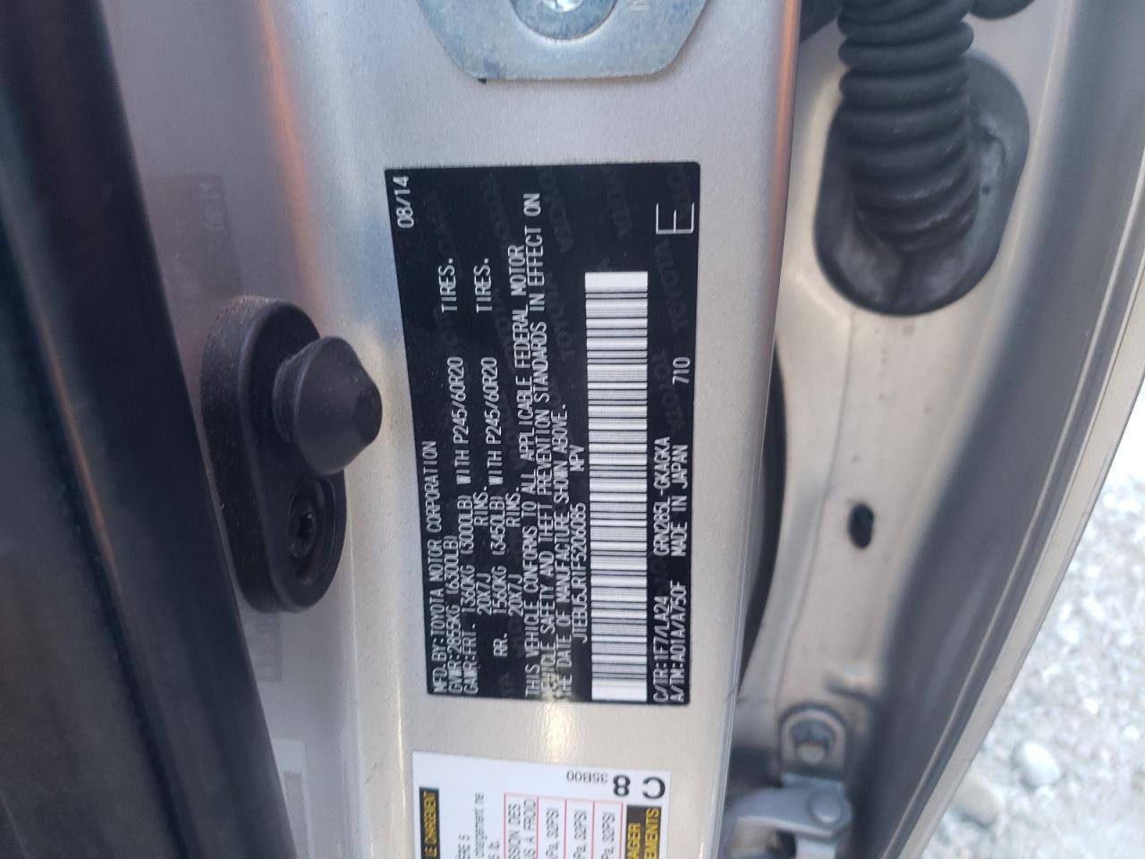 JTEBU5JR1F5206085 2015 Toyota 4Runner Sr5