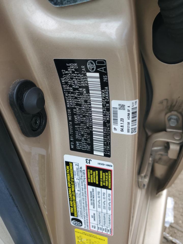 2T1BU4EE8CC819065 2012 Toyota Corolla Base