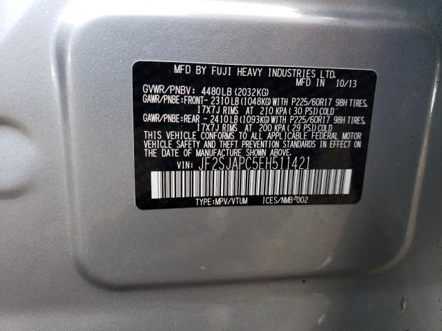 2014 Subaru Forester 2.5I Touring VIN: JF2SJAPC5EH511421 Lot: 53959484