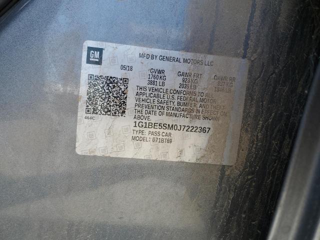 2018 Chevrolet Cruze Lt VIN: 1G1BE5SM0J7222367 Lot: 53430204