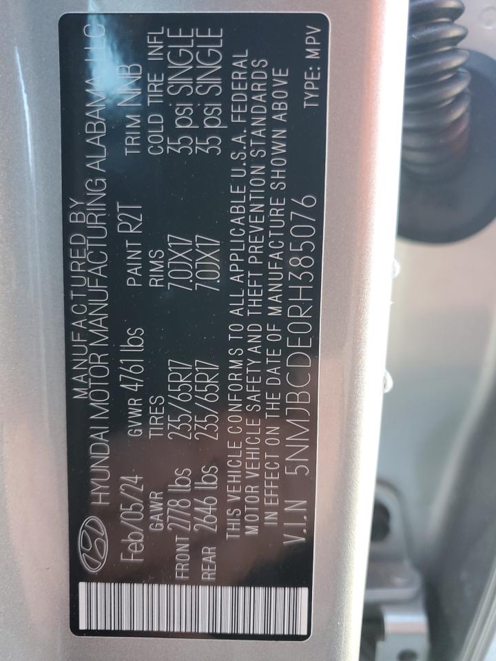 5NMJBCDE0RH385076 2024 Hyundai Tucson Sel