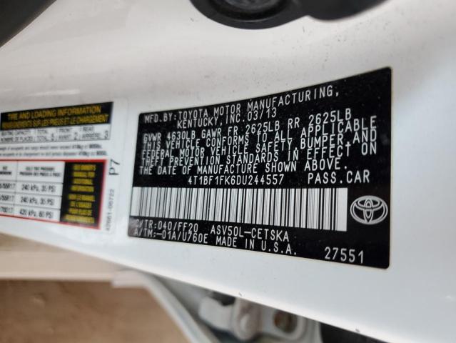 VIN 4T1BF1FK6DU244557 2013 Toyota Camry, L no.12