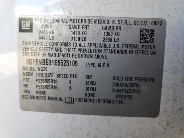 2014 Cadillac Srx Luxury Collection VIN: 3GYFNBE31ES525105 Lot: 56127614