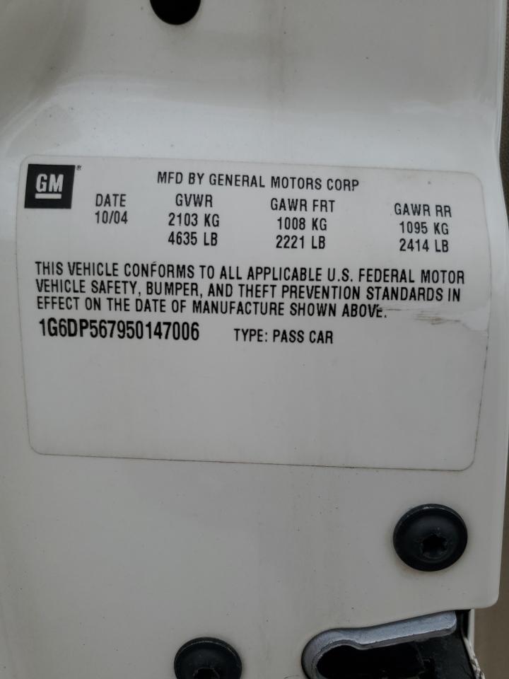 1G6DP567950147006 2005 Cadillac Cts Hi Feature V6