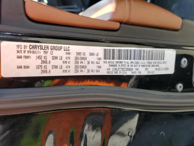 2012 Jeep Grand Cherokee Overland VIN: 1C4RJFCT9CC293624 Lot: 56770324