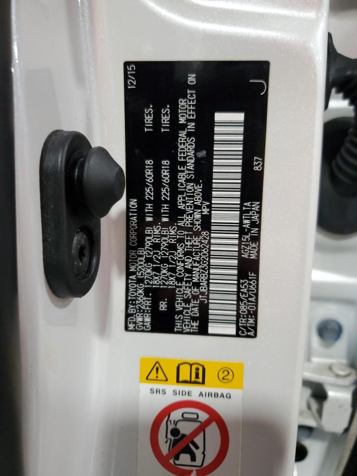 JTJBARBZ3G2062428 2016 Lexus Nx 200T Base