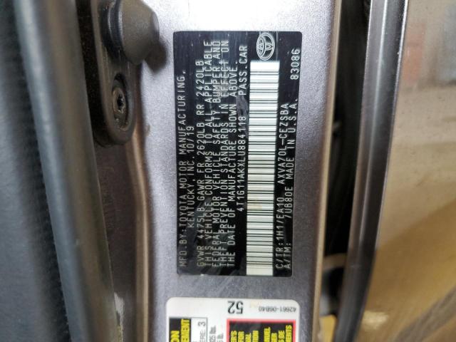 VIN 4T1G11AKXLU884118 2020 Toyota Camry, SE no.13