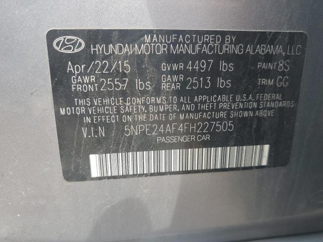2015 Hyundai Sonata Se VIN: 5NPE24AF4FH227505 Lot: 54835174