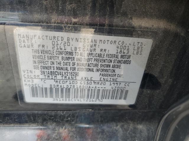 2020 Nissan Sentra Sv VIN: 3N1AB8CV4LY216290 Lot: 54097344