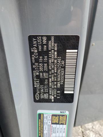 2022 Hyundai Elantra Sel VIN: KMHLN4AG8NU255461 Lot: 54945384