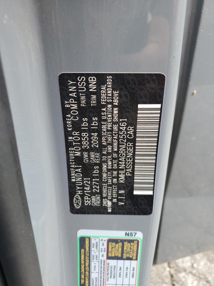 KMHLN4AG8NU255461 2022 Hyundai Elantra Sel