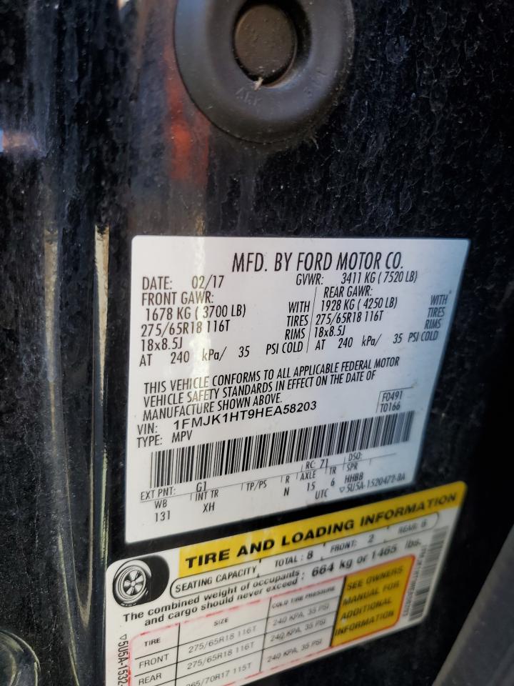 1FMJK1HT9HEA58203 FORD EXPEDITION 2017