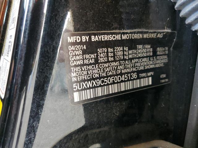 2015 BMW X3 xDrive28I VIN: 5UXWX9C50F0D45136 Lot: 54725264